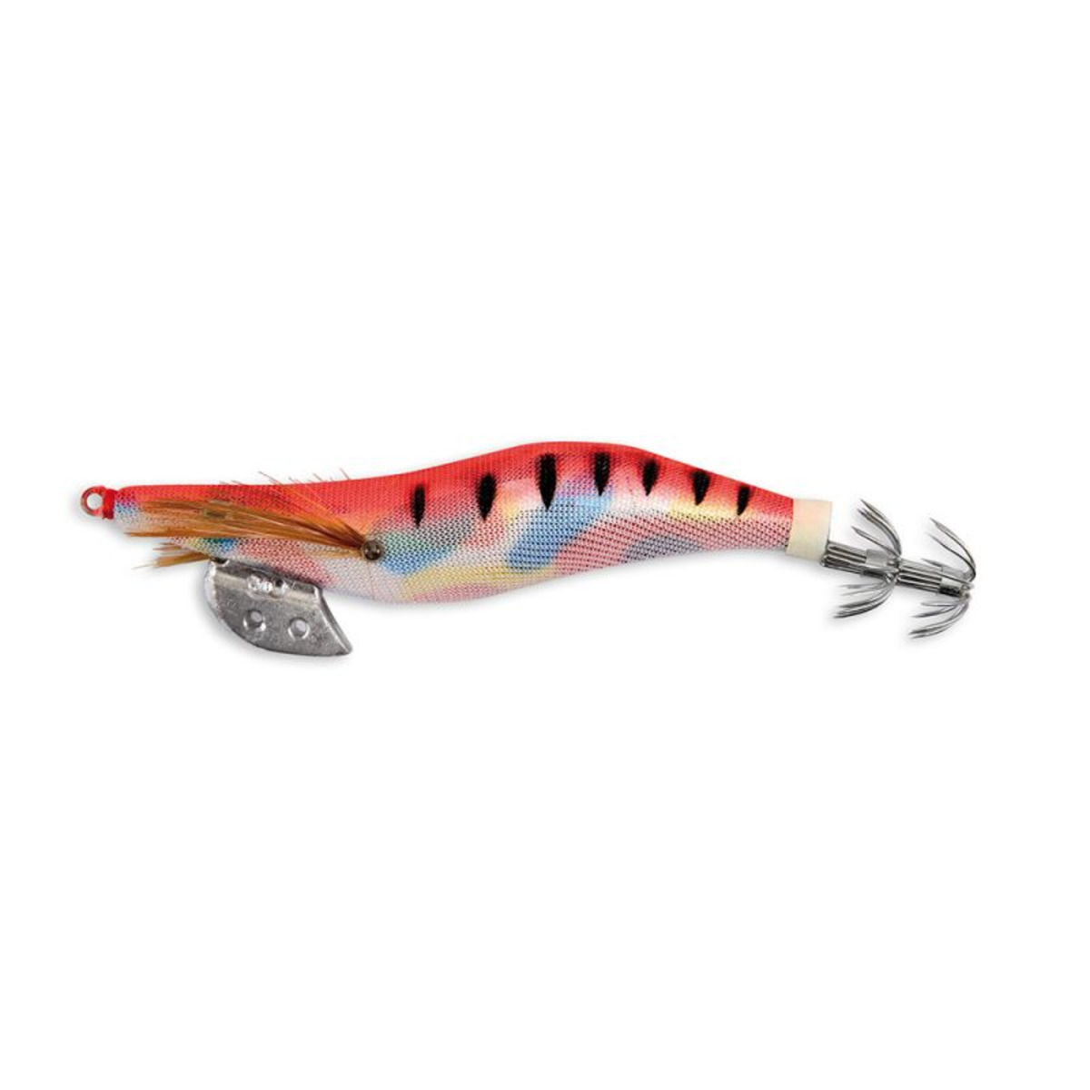 Lineaeffe Red Head Squid Jig - Tiger Multicolor #2.5 - 7.5 cm
