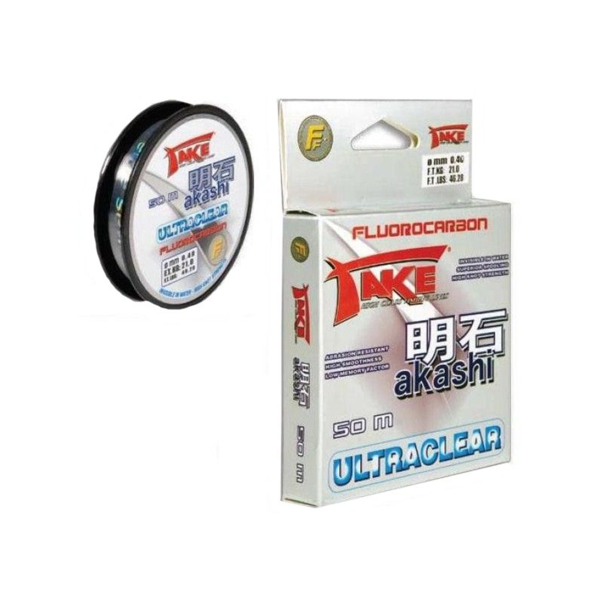 Lineaeffe Take Akashi Fluorocarbon Ultraclear - 0.20 mm - 50 m