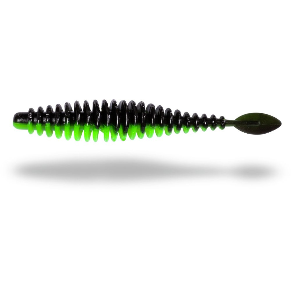 Magic Trout T-worm P-tail - neon green/black