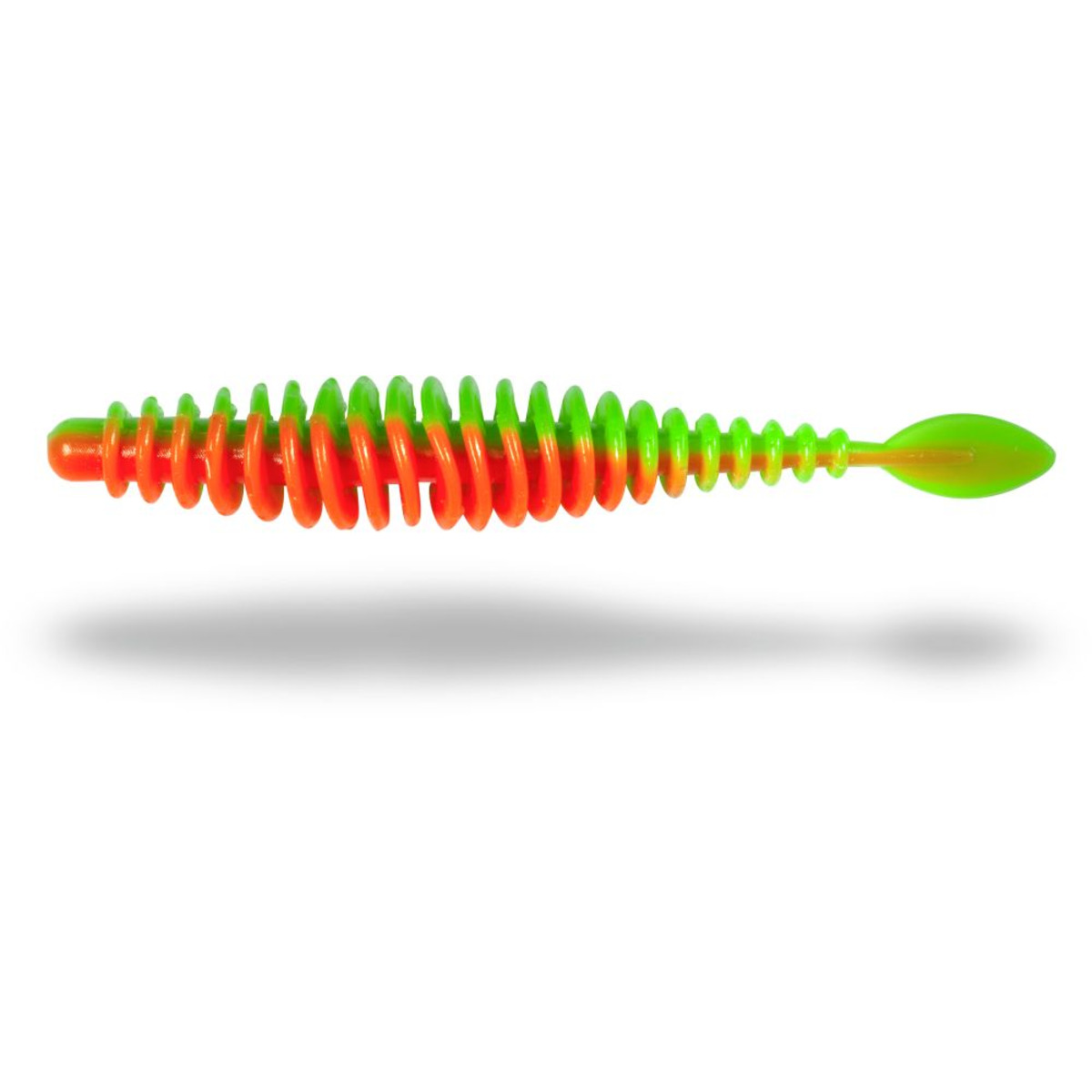 Magic Trout T-worm P-tail - neon green/orange