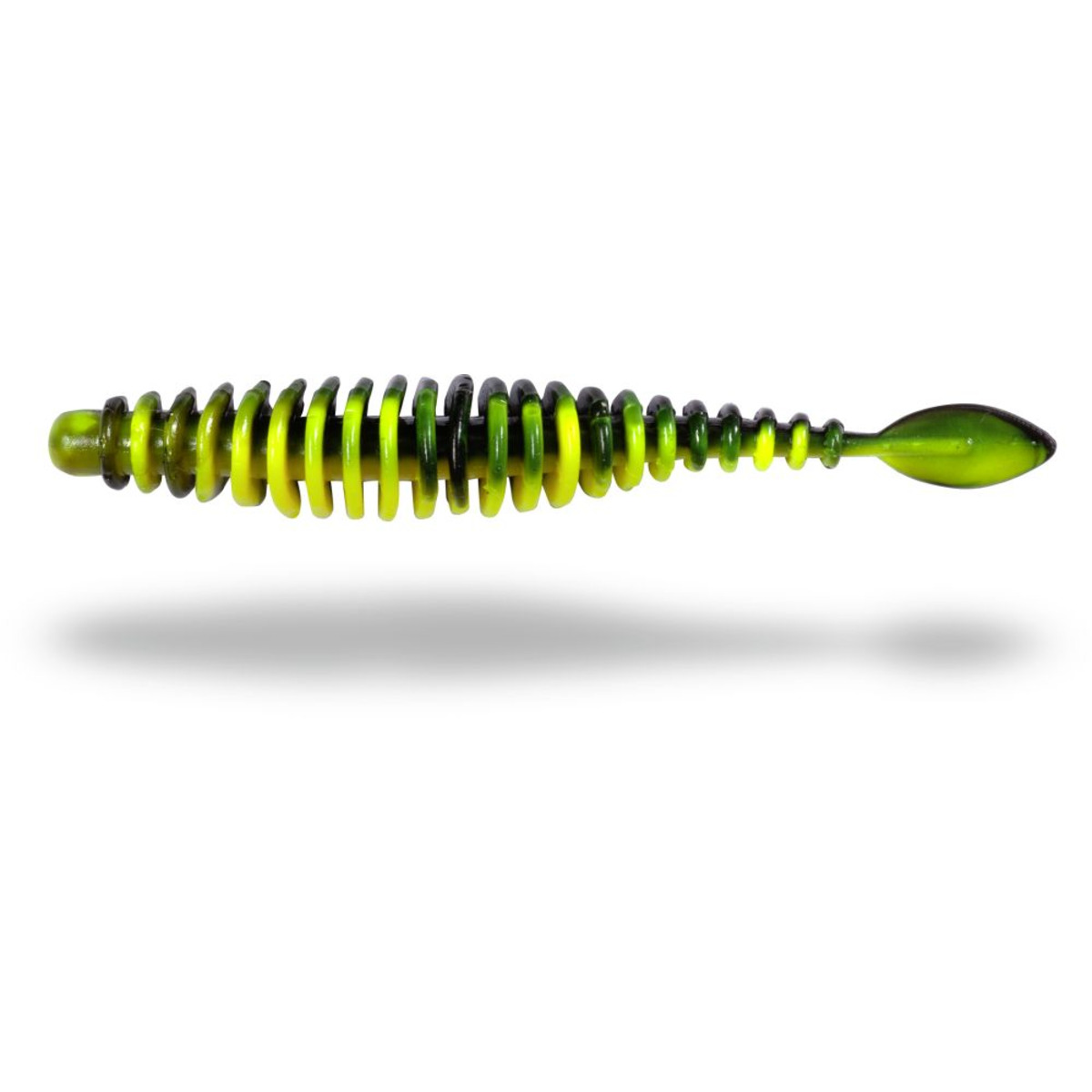 Magic Trout T-worm P-tail - neon yellow/black