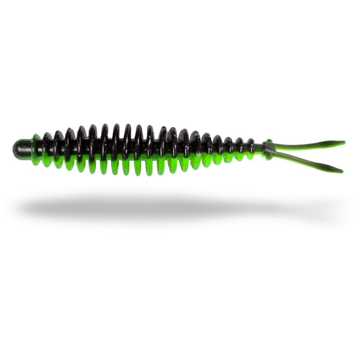 Magic Trout T-worm V-tail - neon green/black