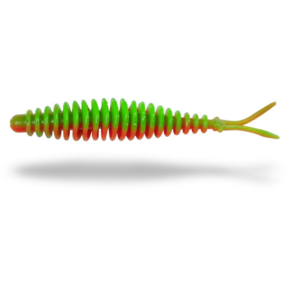 Magic Trout T-worm V-tail - neon green/orange