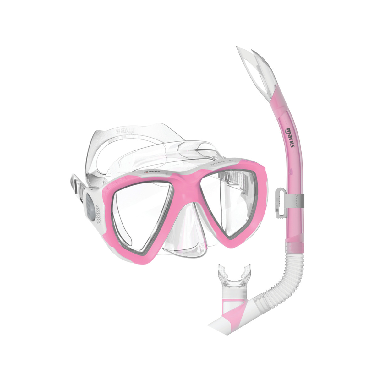 Mares Combo Trygon Jr - PINK WHITE CLEAR