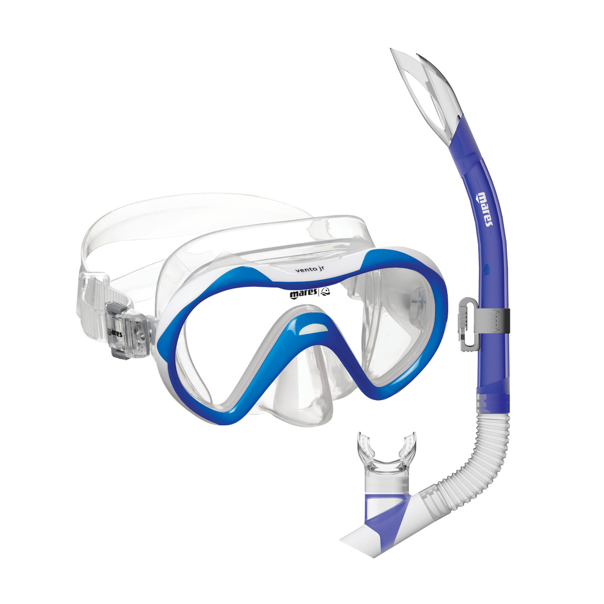 Mares Combo Vento Jr - BLUE WHITE CLEAR