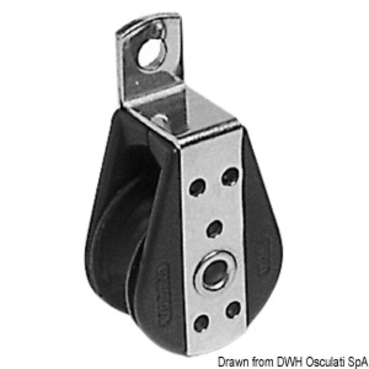 Viadana Micro-block - Single block 1pulley w/footblock AISI316 22x6