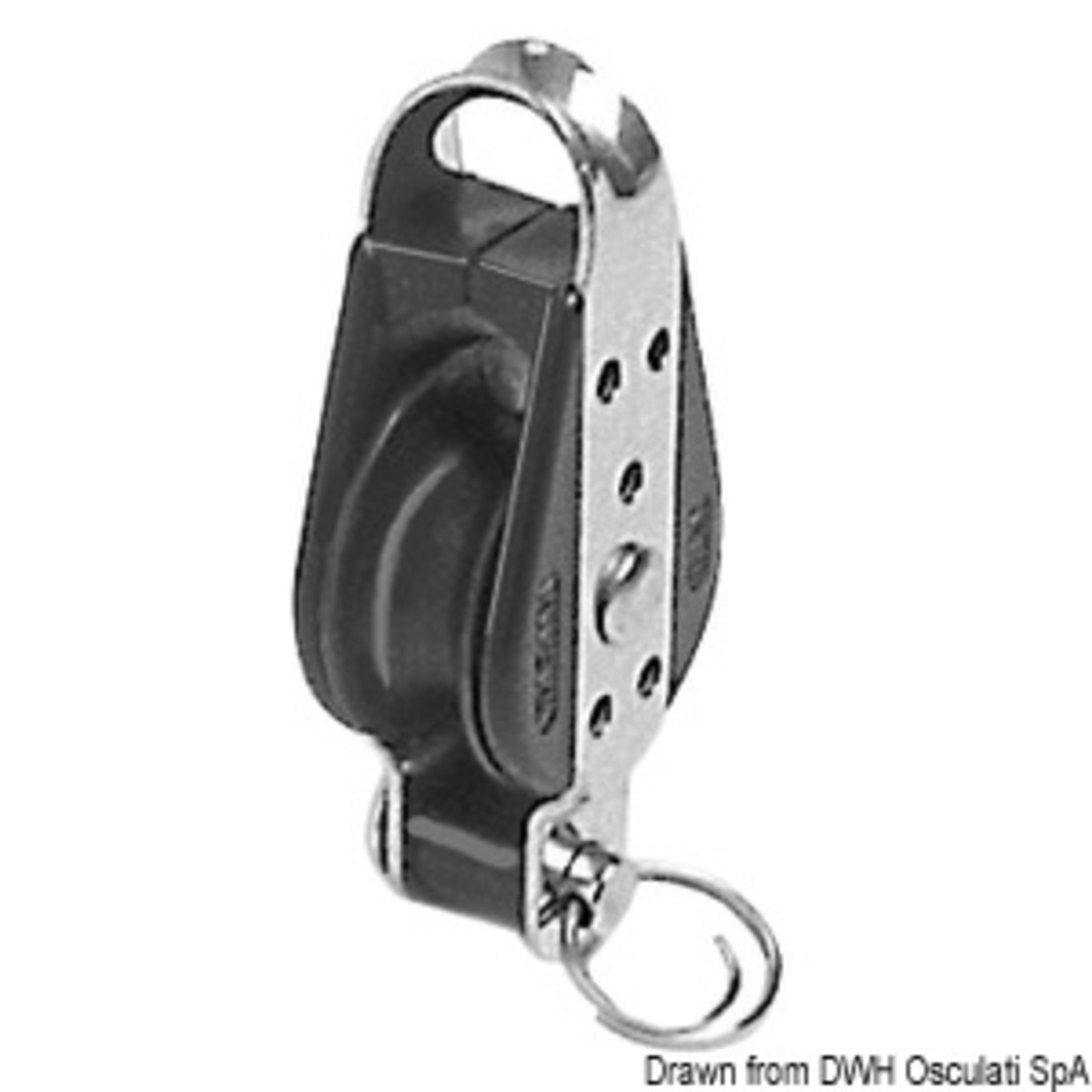 Viadana Micro-block - Single block 1pulley w/becket AISI316 22x6