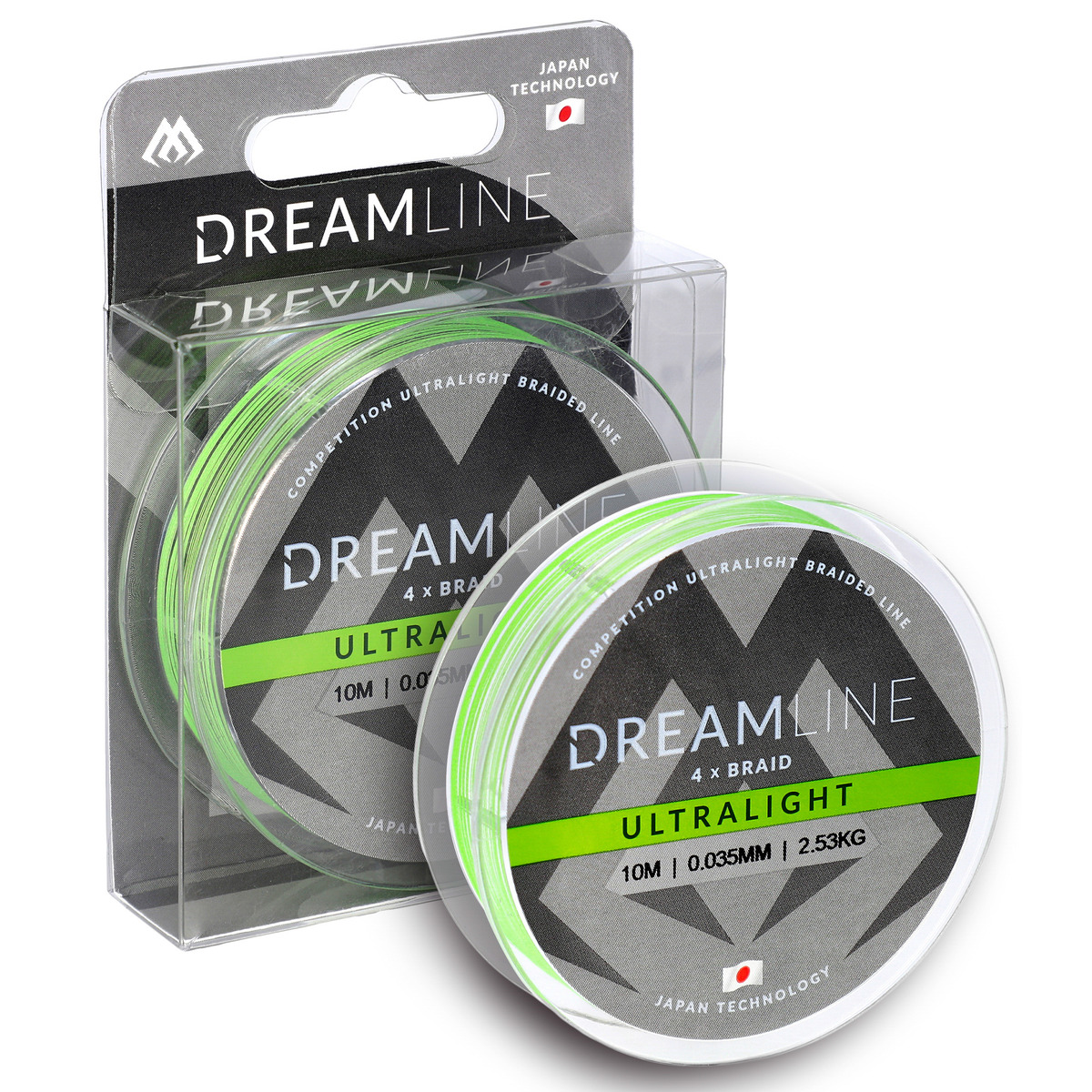 Mikado Dreamline Ultralight - 0.035mm / 2.53kg / 10m   FLUO GREEN