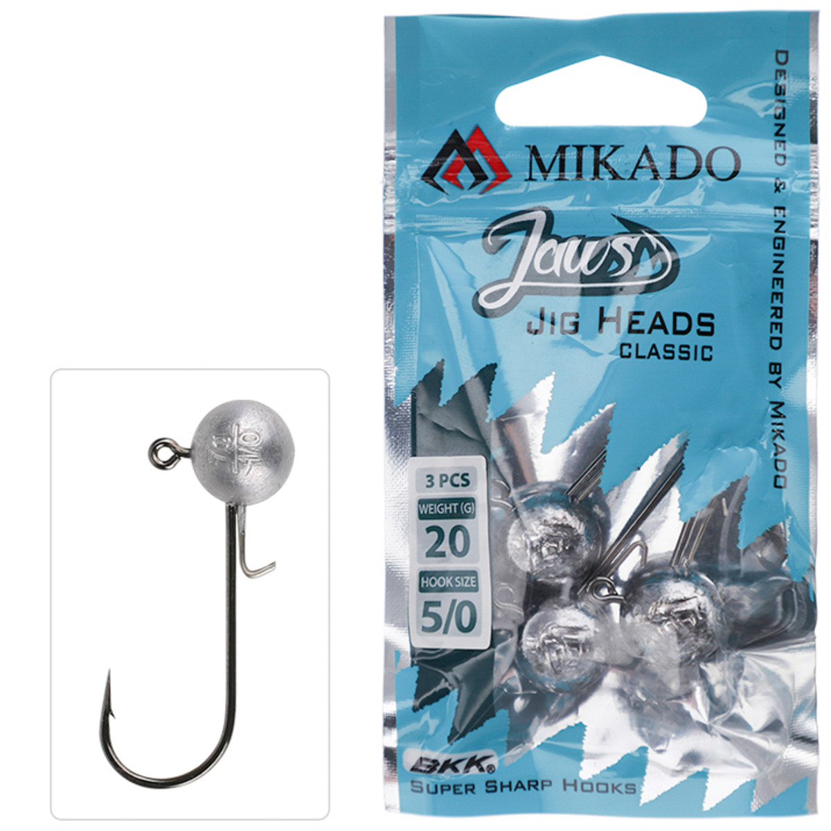 Mikado Jig Head Jaws Classic 40g - 5 / 0 BN
