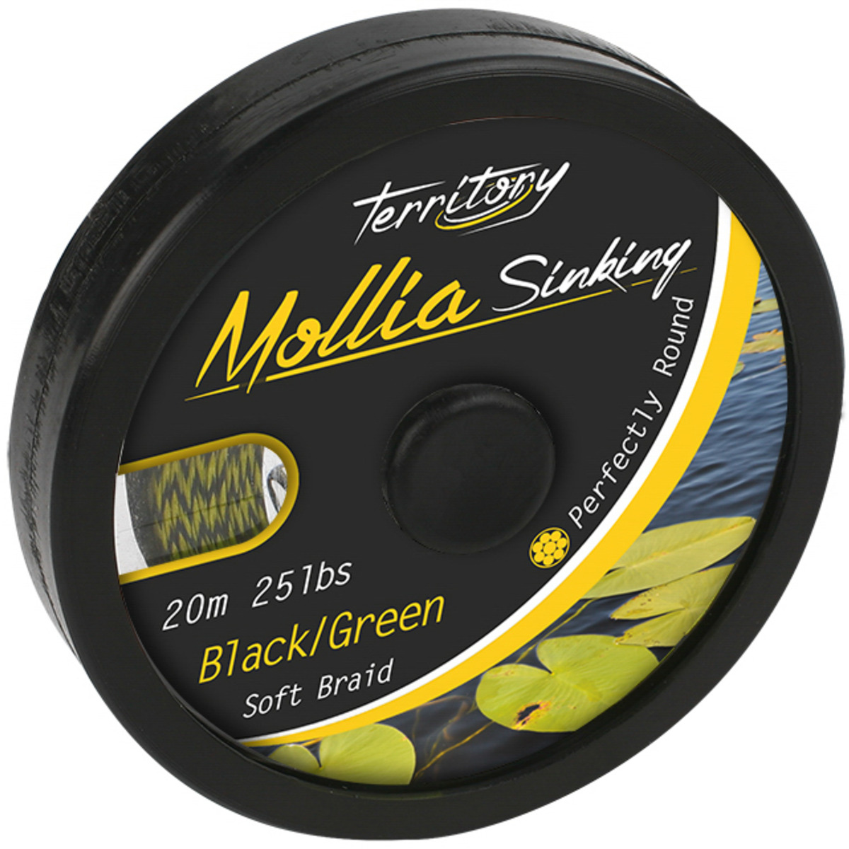 Mikado Mollia Hooklink - 35lbs / 20m   BLACK AND GREEN