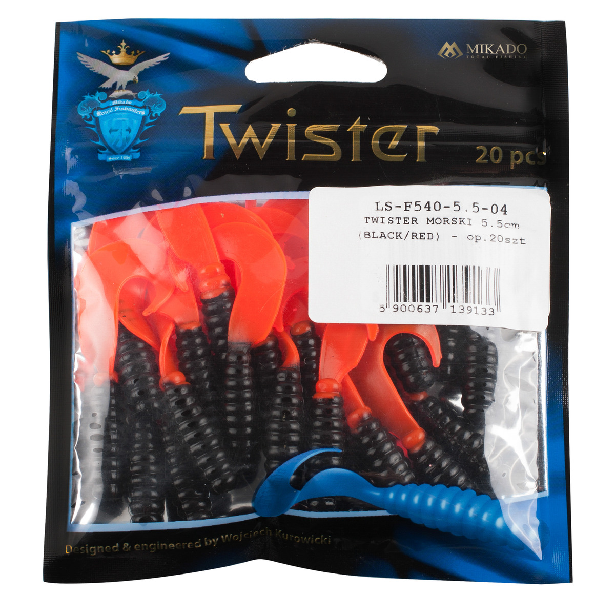 Mikado Sea Twister - 5.5 cm  BLACK AND RED