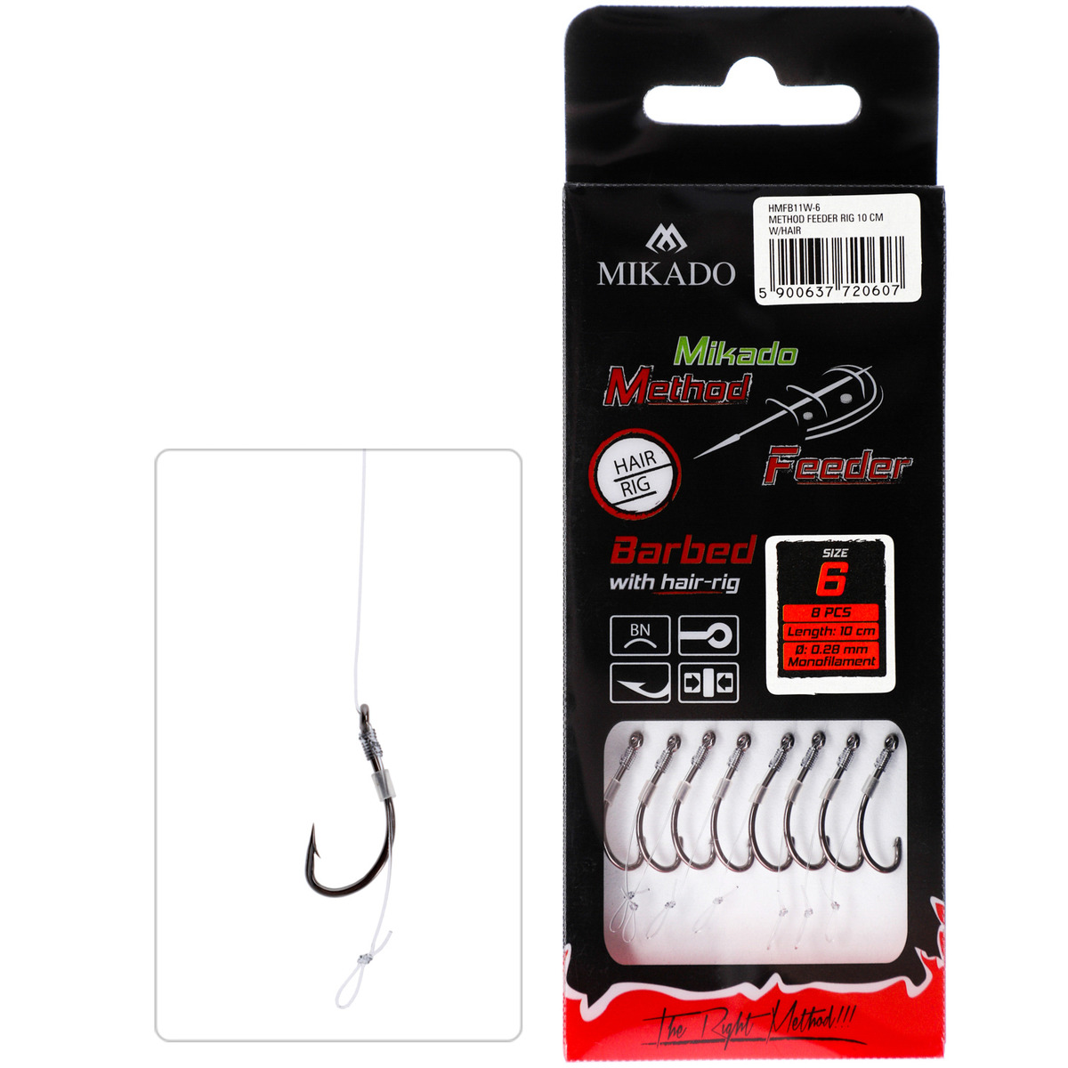 Mikado With Hair Hook With Barb - n&#176; 12  /  line: 0.23mm / 10 cm