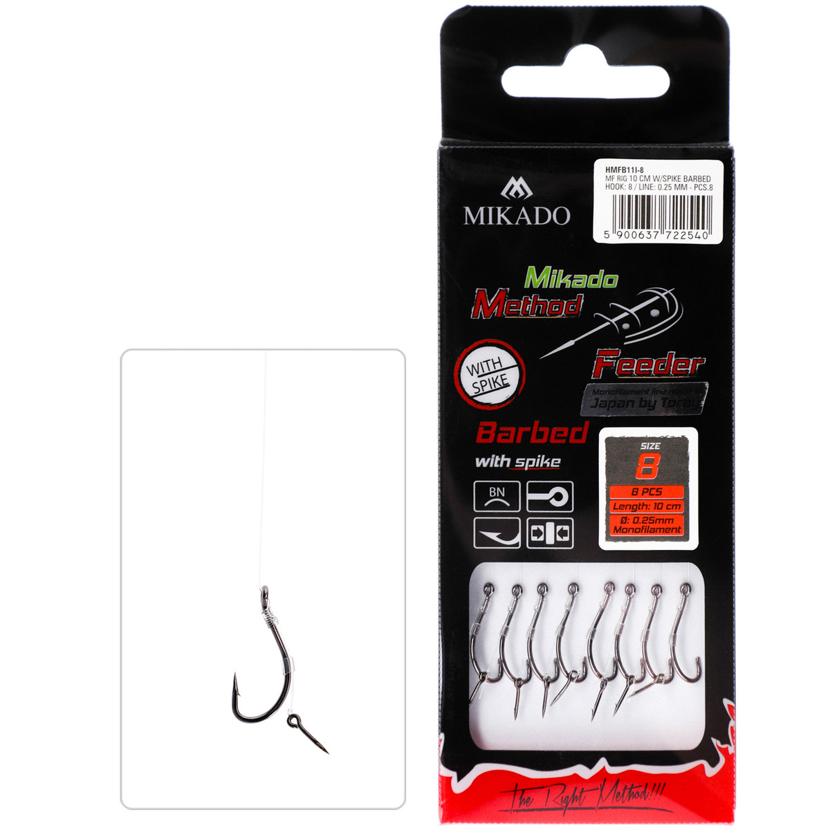 Mikado With Needle Hook With Barb - n&#176; 12  /  line: 0.23mm / 10 cm