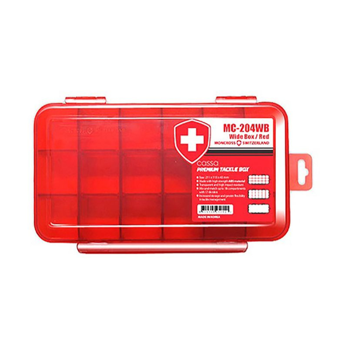 Moncross Switzerland Tackle Box Mc 204 Wb - Red