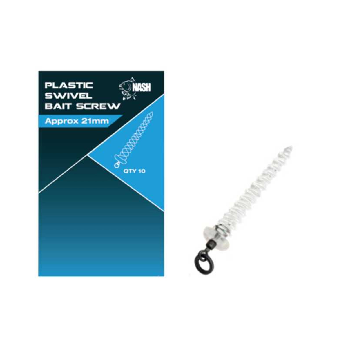 Nash Plastic Swivel Bait Screw - 21mm