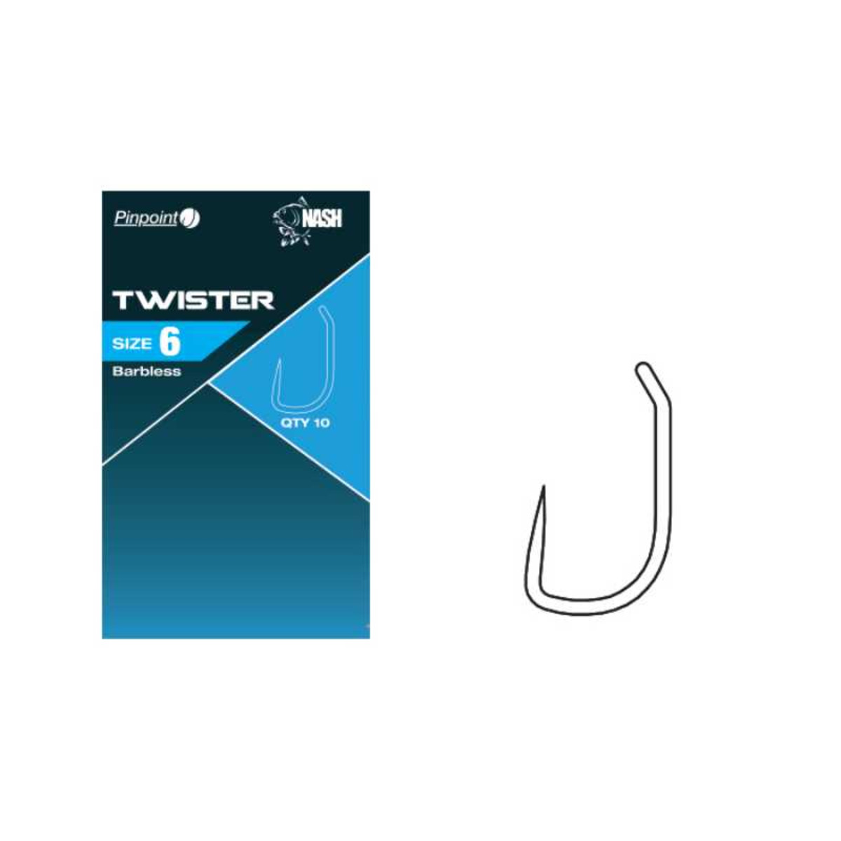 Nash Twister - Size 6  Barbless