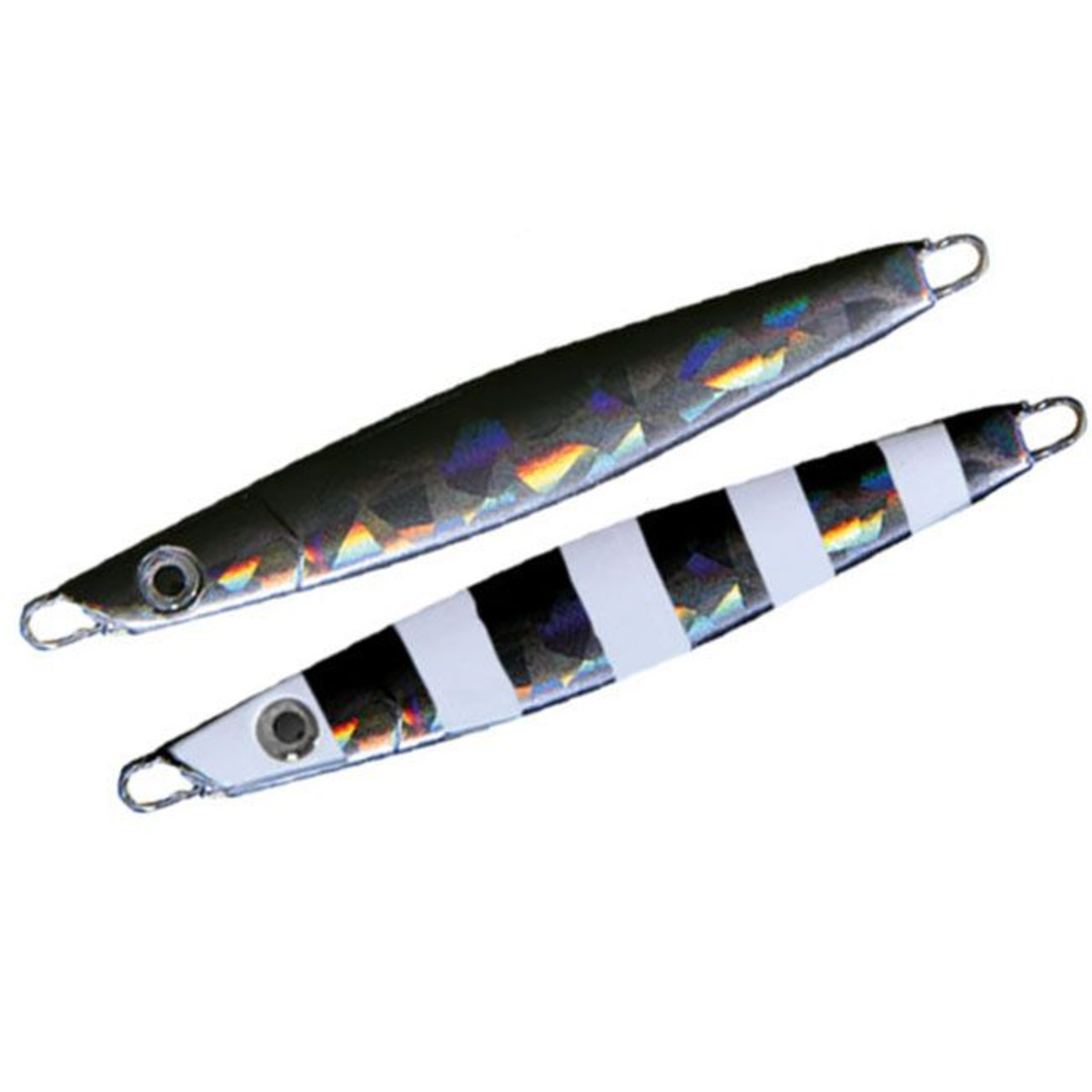 Nomura Sato Single Hook - 10 g - 5.4 cm - Silver Grey Stripes On Back