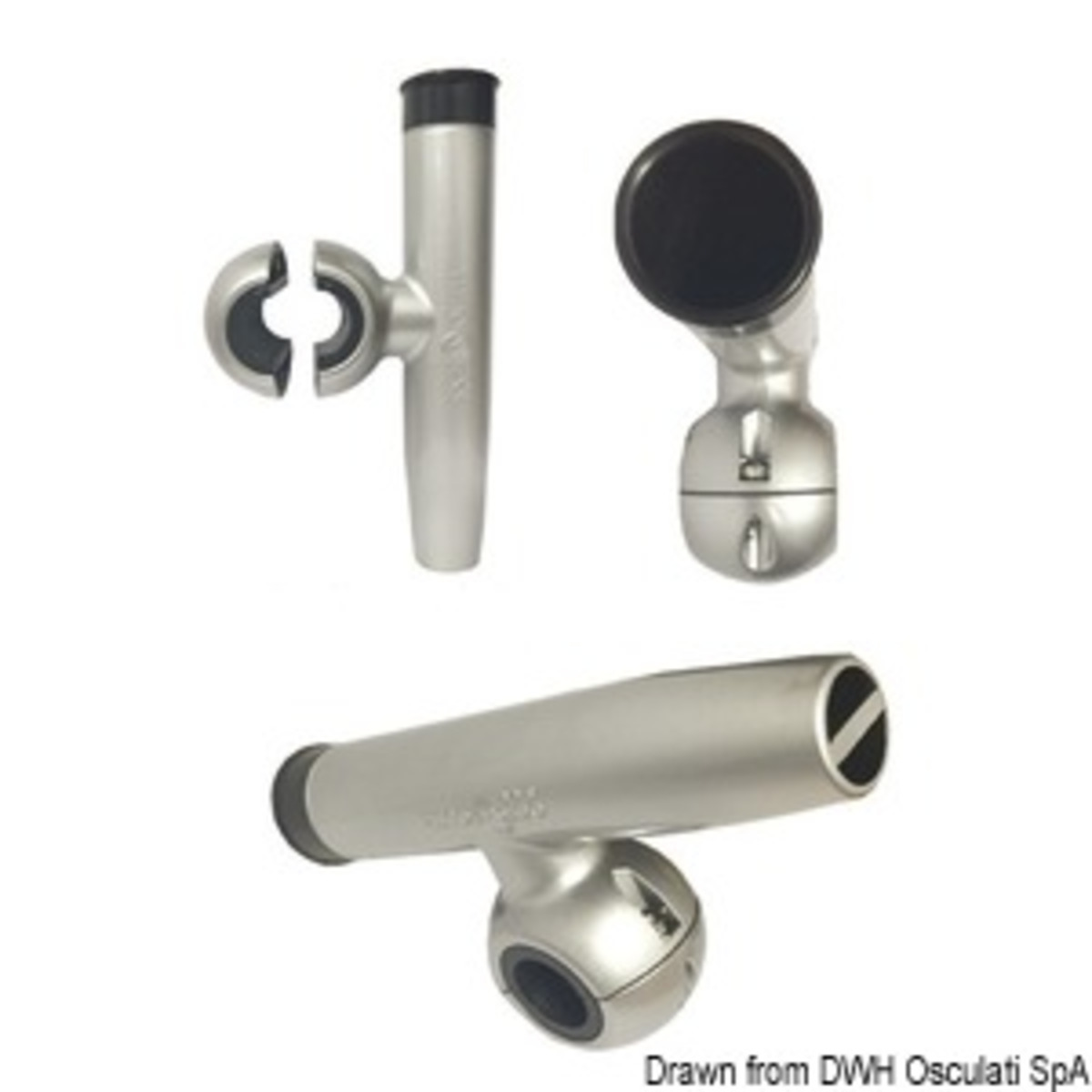 Oceansouth T-top en aluminium - Porte-canne pour tube Ø 32 mm