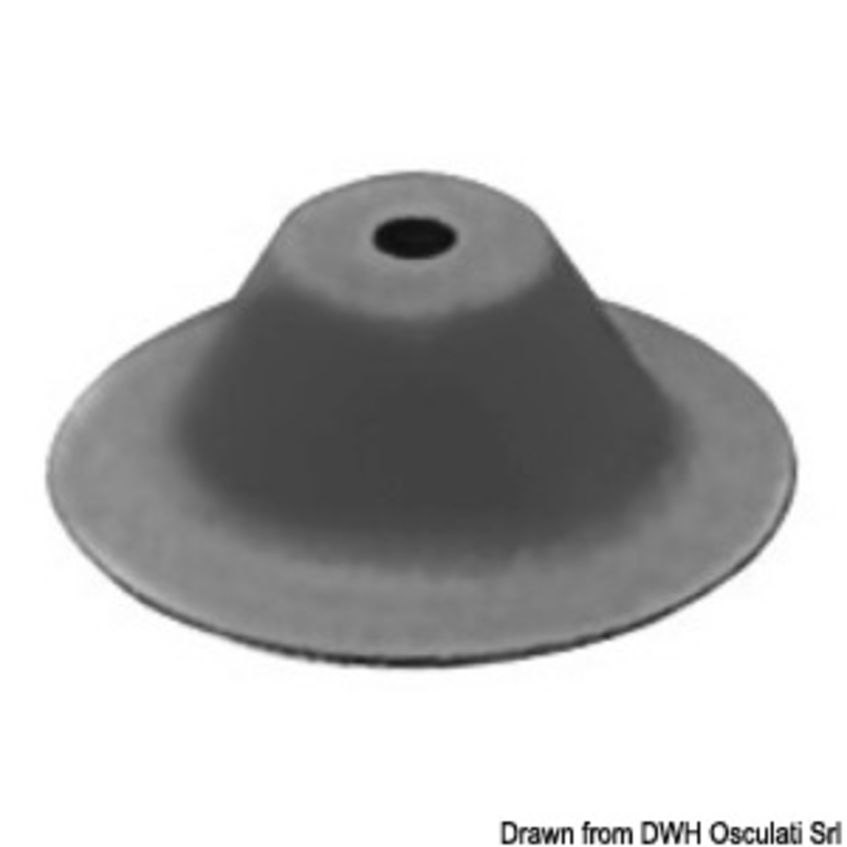 Accessoires Osculati pour dériveurs en EPDM New Style - Support de store gris foncé RAL 7012 100 mm