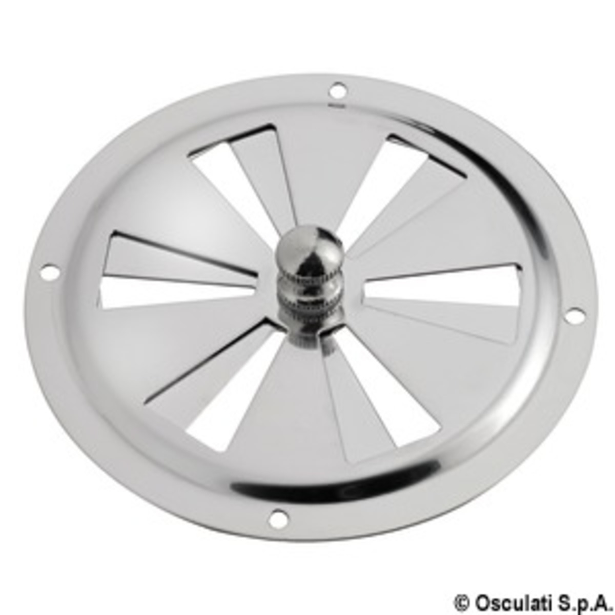 Osculati Butterfly Vents - Round vent polished SS 127 mm