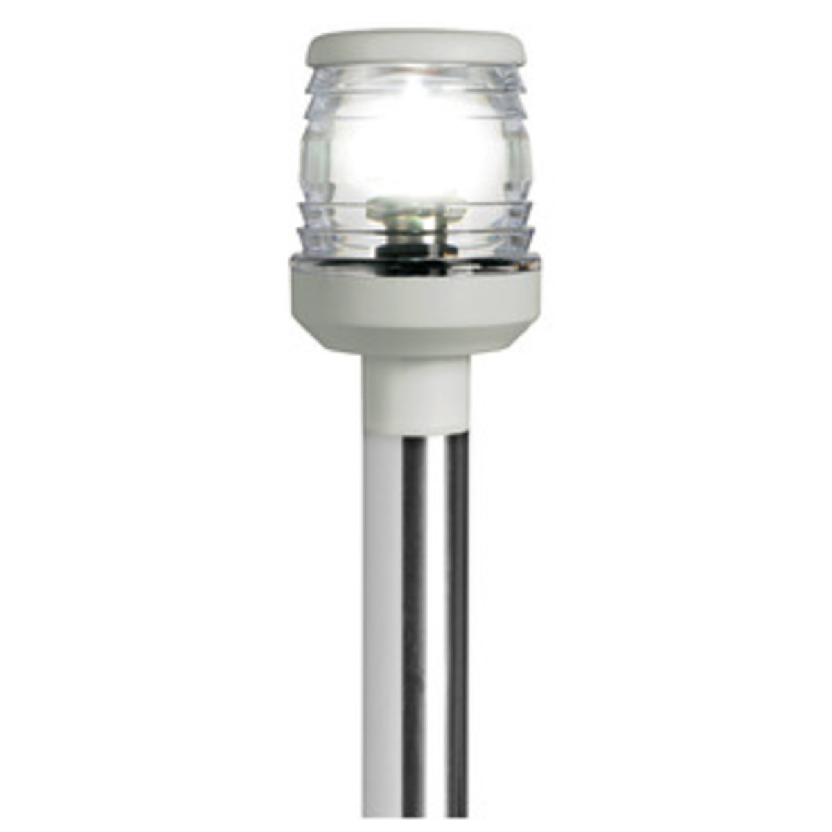 Osculati Pull-out Sloped Pole With Flag Holding Eyelets - Pull-out sloped white 360° led pole