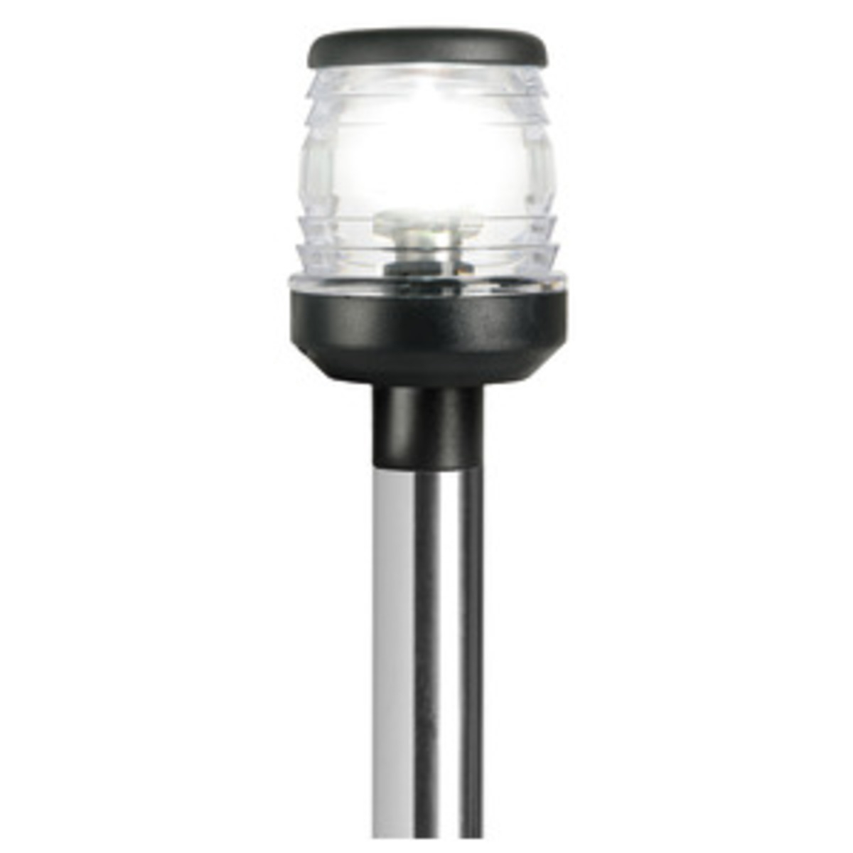 Osculati Pull-out Sloped Pole With Flag Holding Eyelets - Pull-out sloped black 360° led pole