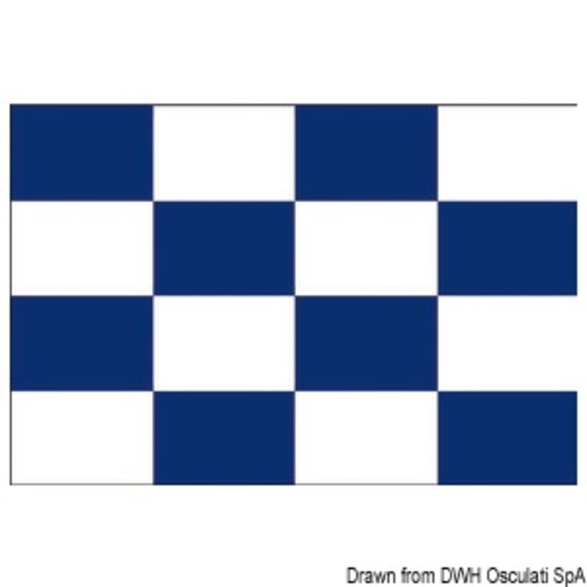 Code international des drapeaux Osculati - Drapeau lettre N 20 x 30 cm