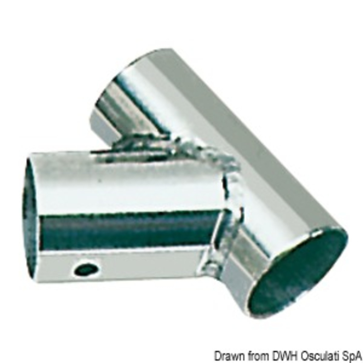 Base en tôle Osculati - Raccord inox T 60° 22 mm