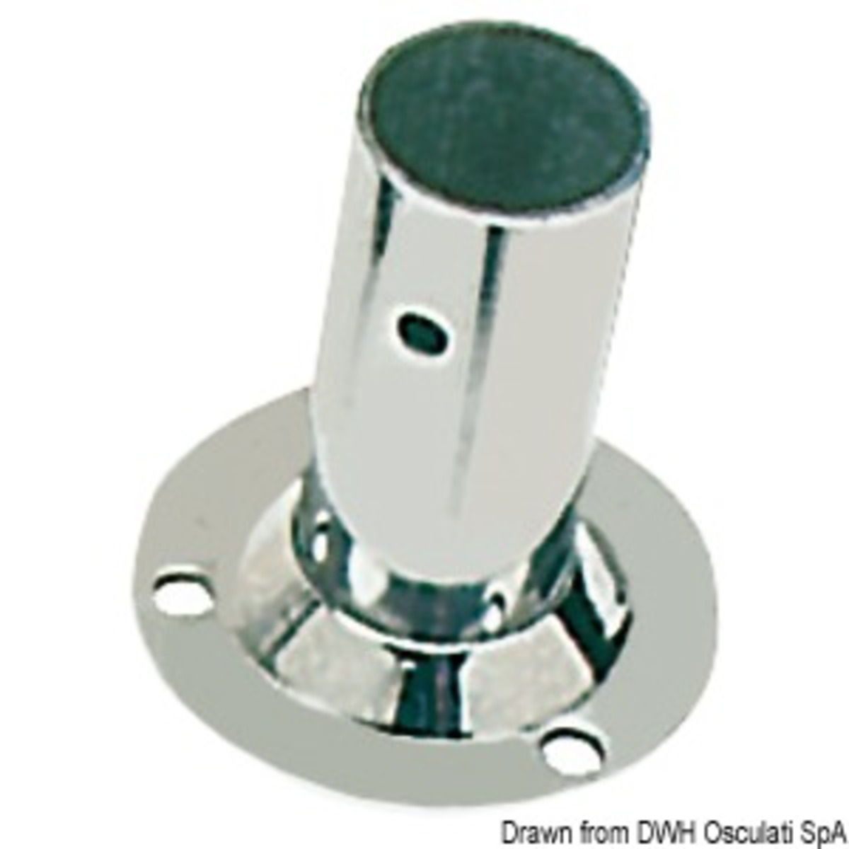 Base en tôle Osculati - Socle rond inox 90° 22 mm