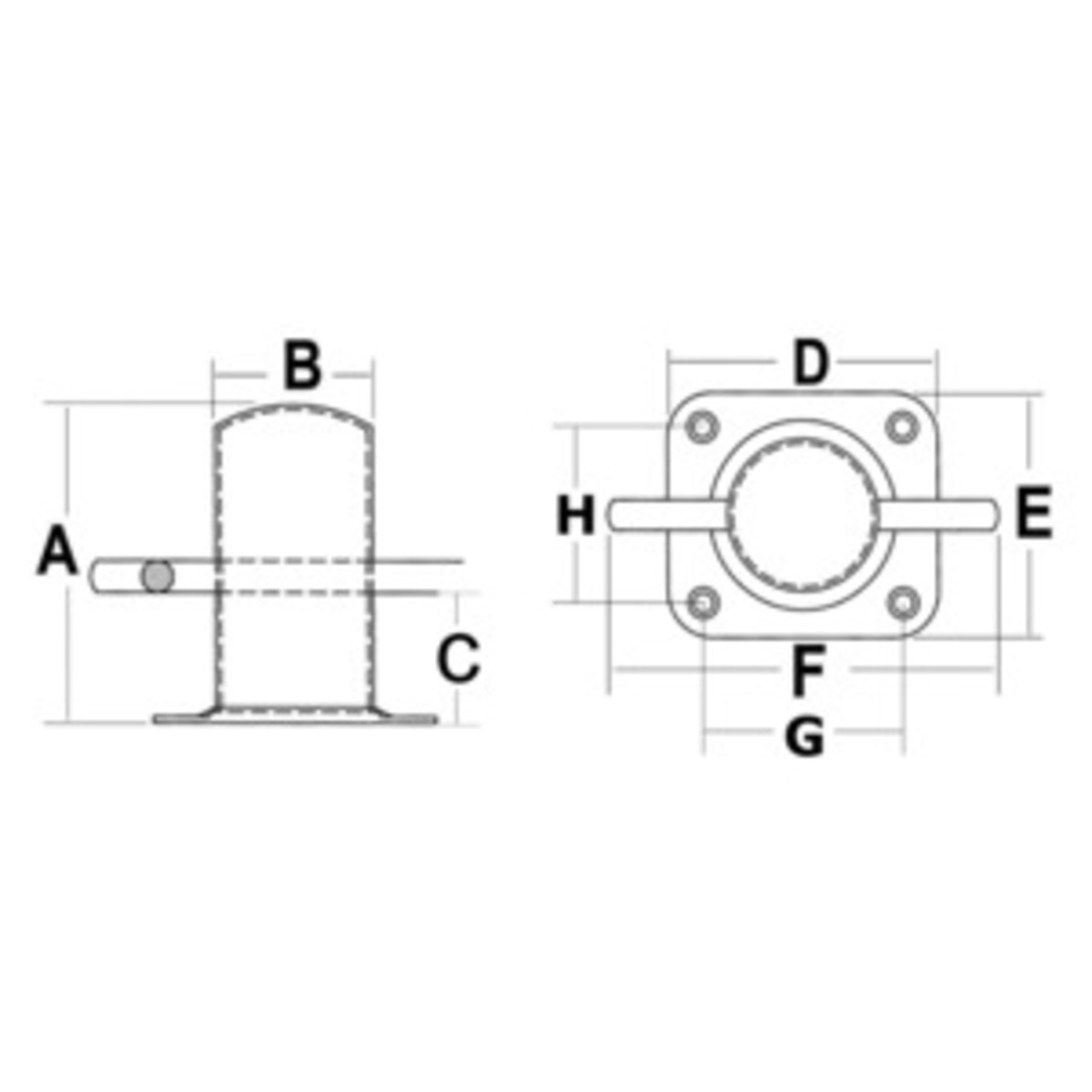 Osculati Ercole Cleat - Ercole bollard 70 mm