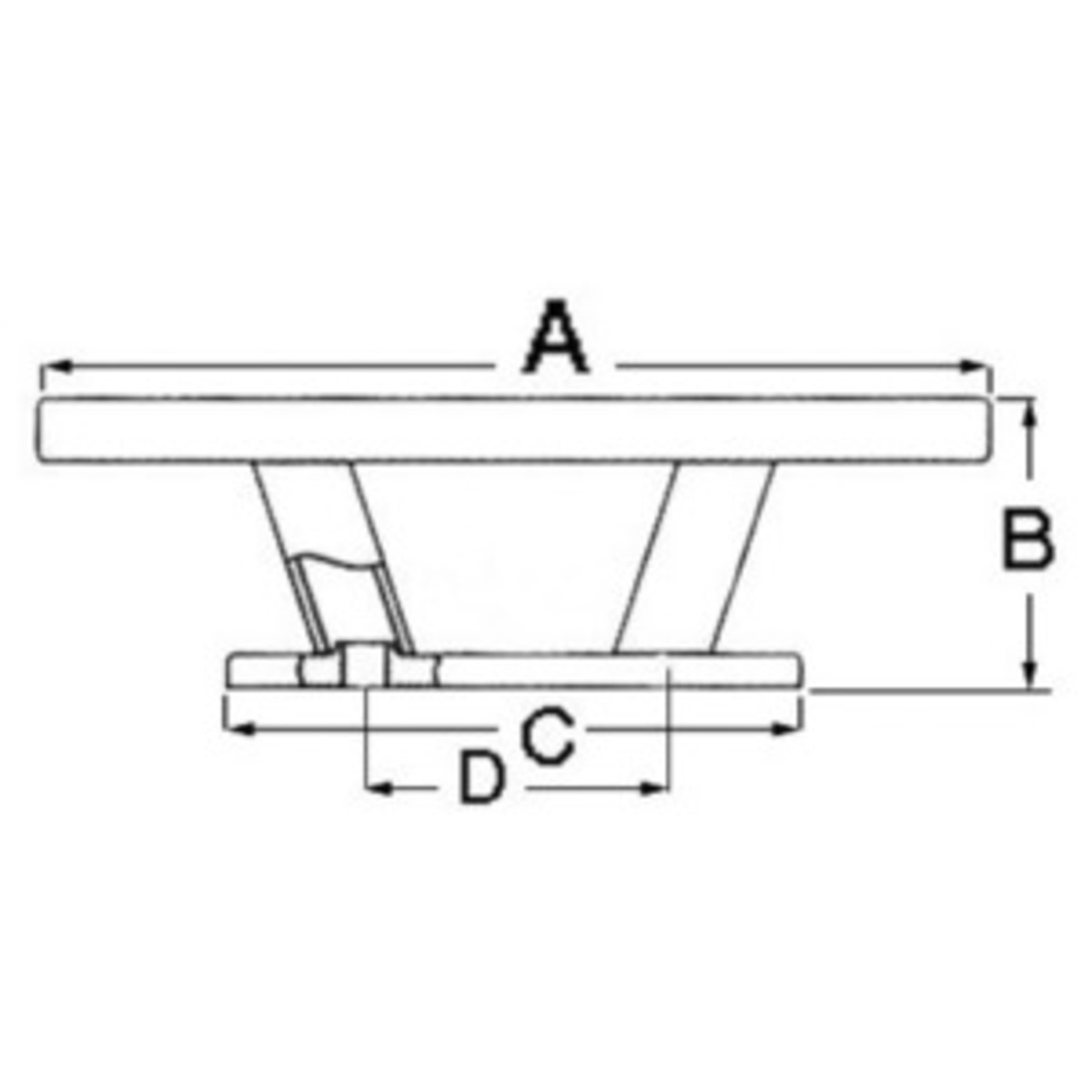 Osculati Nordik Cleat - Nordik cleat mirror-polished AISI316 150 mm