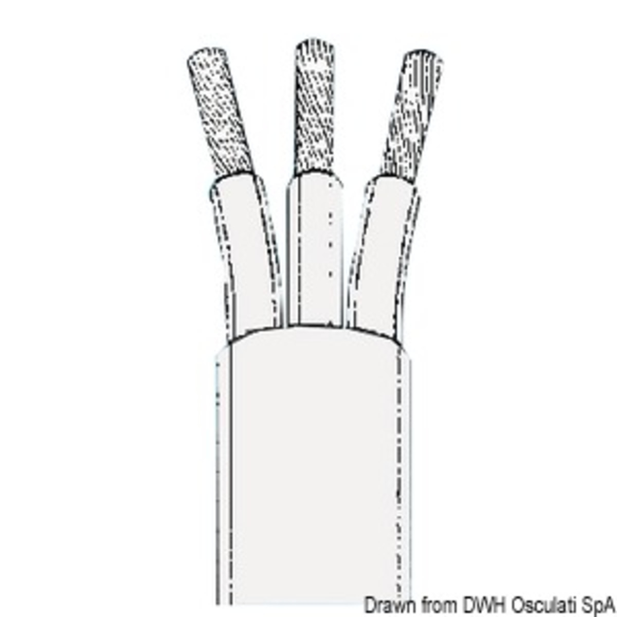 Osculati Marine Electric Cable Made Of Copper And Coated With Extra-insulating Pvc - Tripolar cable 2.5 mm sq.