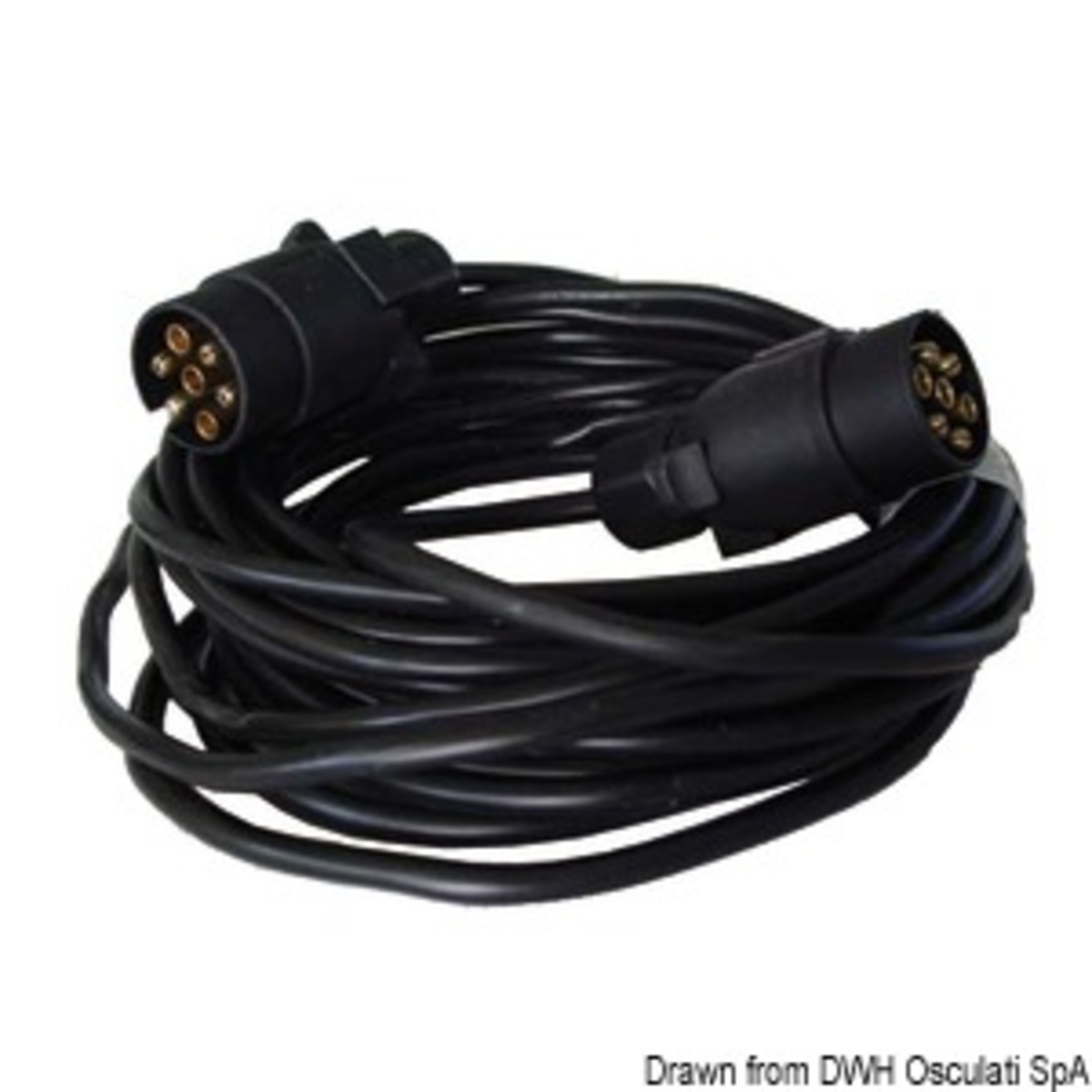 Osculati Extension Cable For Boat Trailer - Extension cable for trailer 2 plugs/7 poles 7 m