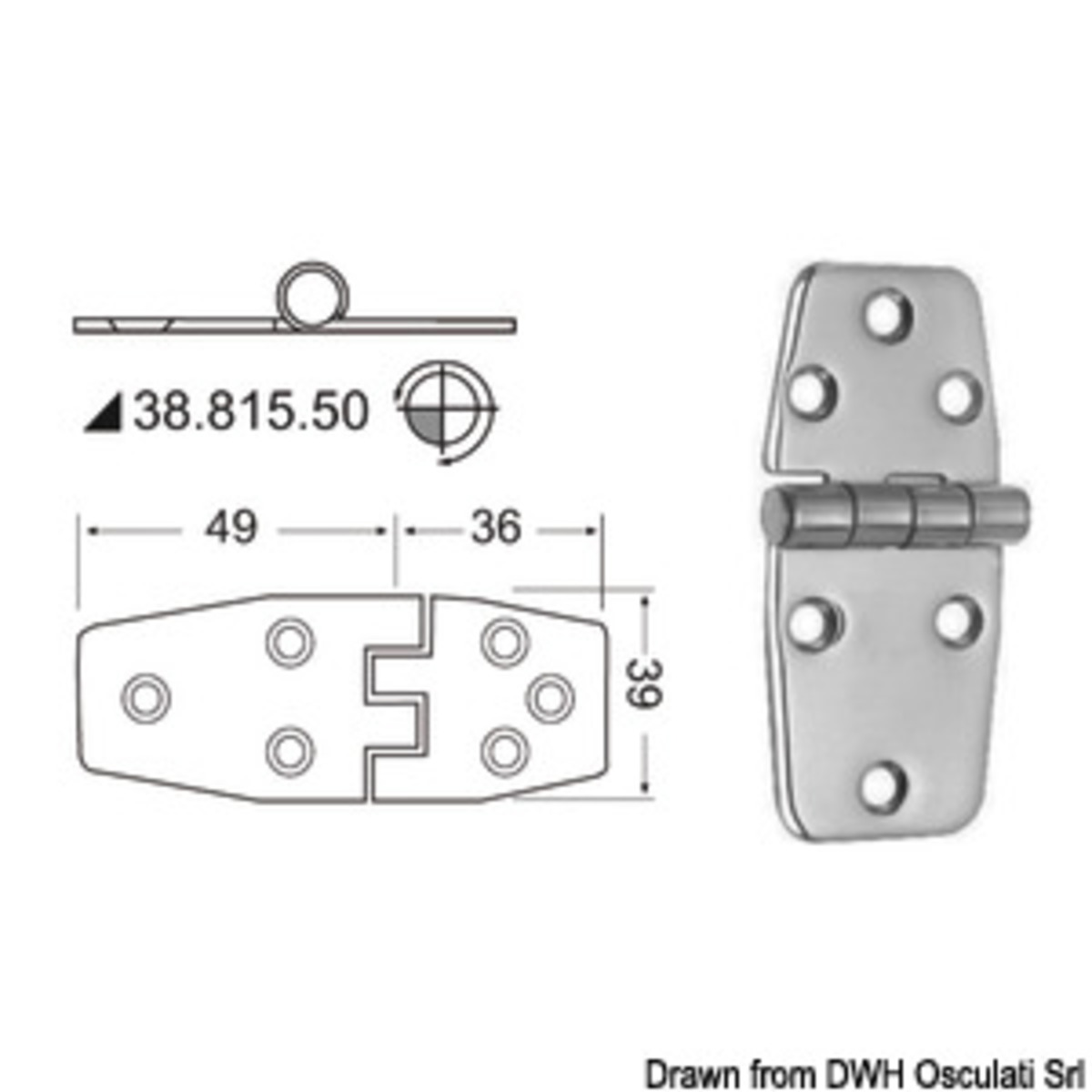 Charnière Embrassée 2 Mm - Fermeture éclair de 2 mm