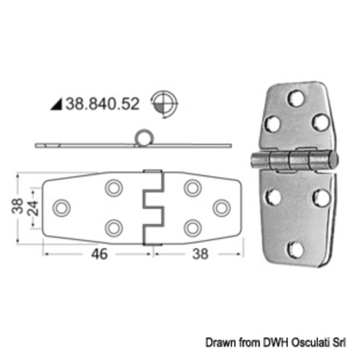 Charnière Embrassée 2 Mm - Fermeture éclair de 2 mm