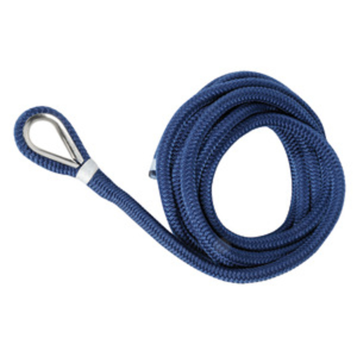 Corde d'amarrage épissée à double tresse haute ténacité Osculati - Ligne d'amarrage épissée 16 mm x 11 m bleue