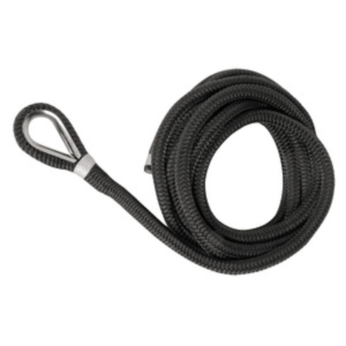 Corde d'amarrage épissée à double tresse haute ténacité Osculati - Ligne d'amarrage épissée 16 mm x 11 m noire