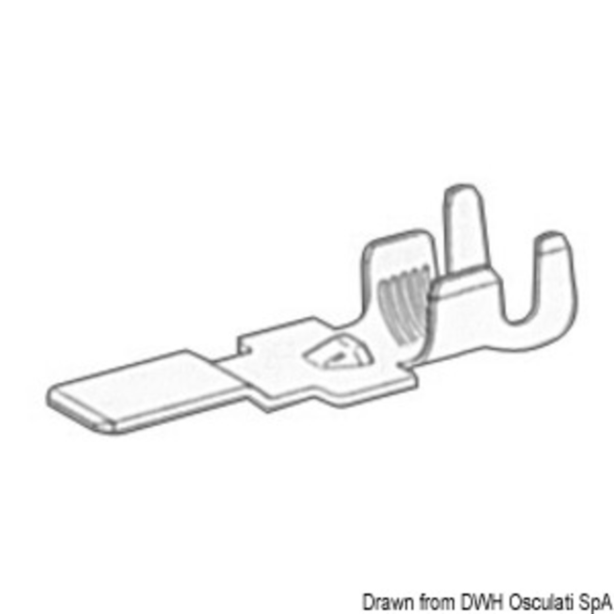 Osculati Watertight Connectors - Watertight connector Faston male 4/6 mm sq.