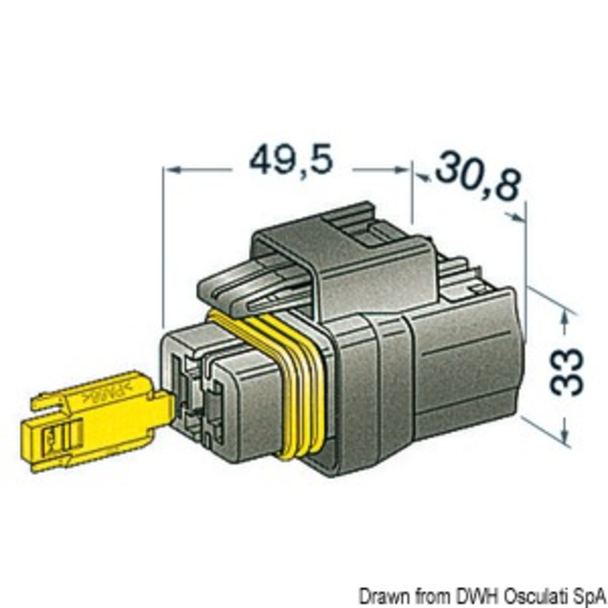 Osculati Watertight Connectors - Watertight connector 2 female terminals