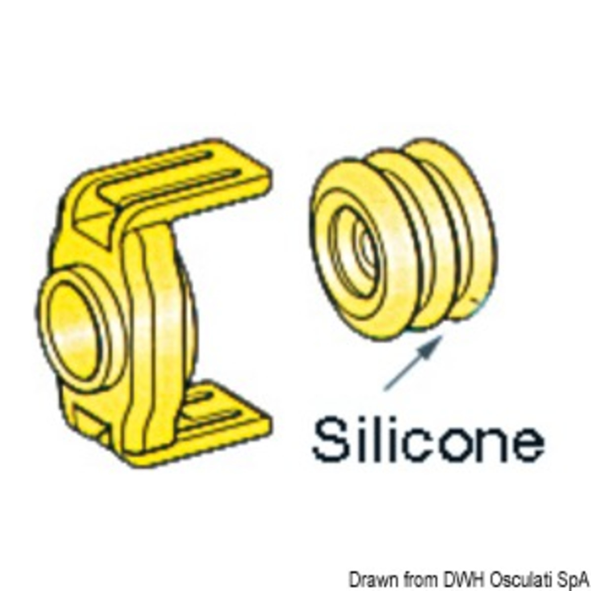 Osculati Watertight Connectors - Plug with gasket for 8/10 mm sq. wire