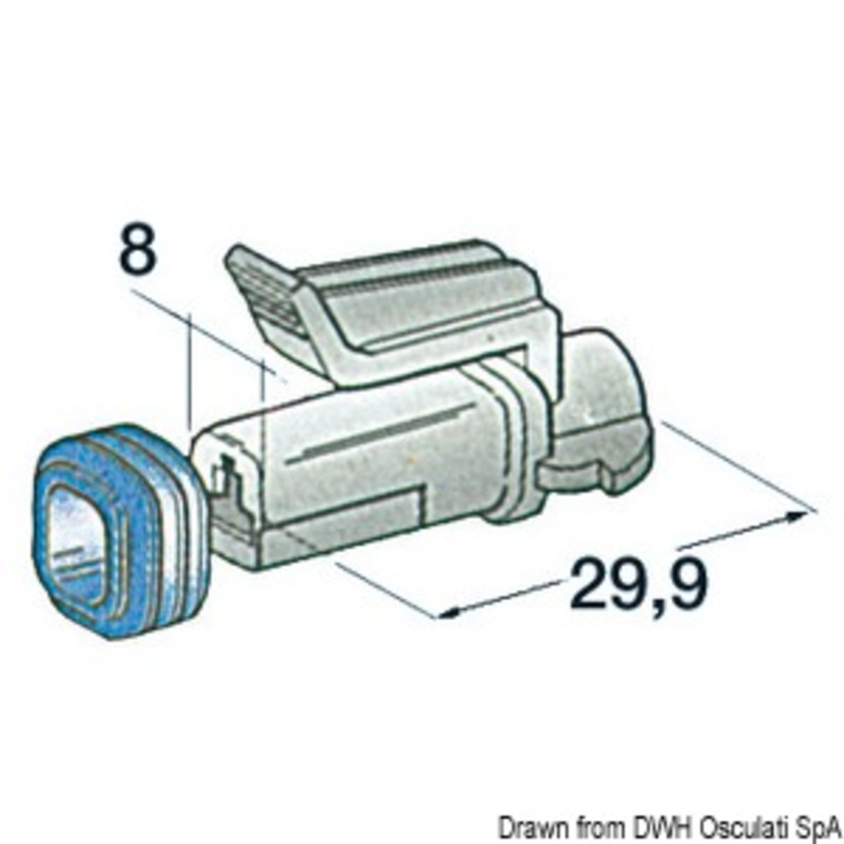 Osculati Watertight Connectors Made Of Plastic - Plastic watertight connector female 1 pole