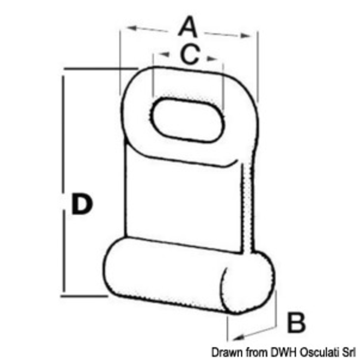 Embrassé par le coureur Per Randa - Curseur pour grand-voile 12x22 mm