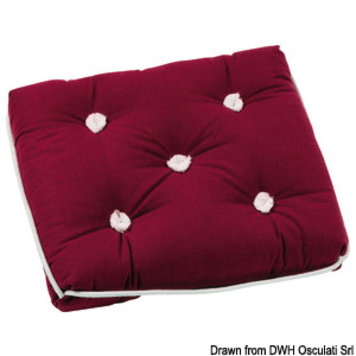 Osculati Cushions Made Of Water-proof Cotton - Simple cotton cushion bordeaux 430 x 350 mm