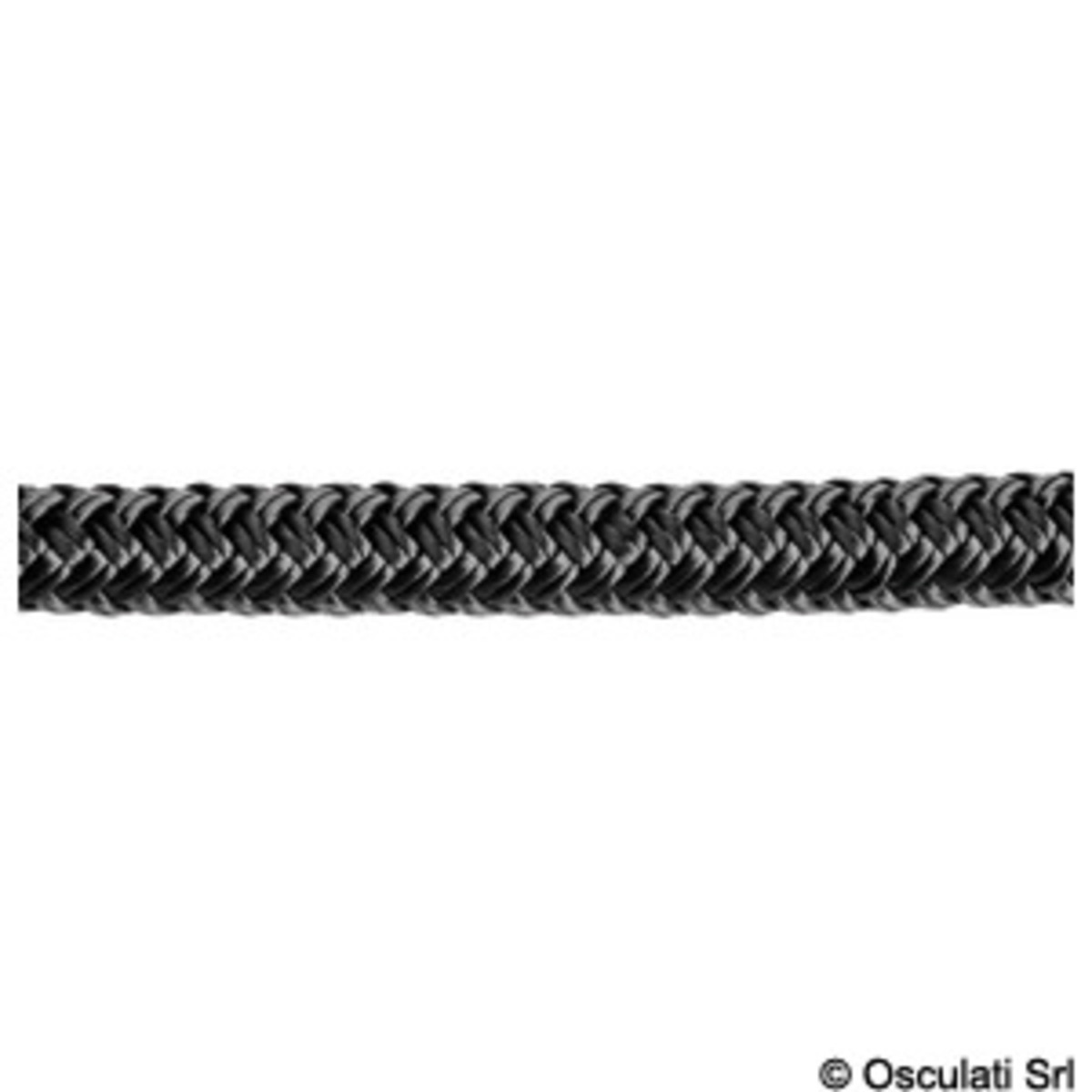 Osculate Double Tresse 16 Broches 5 à 16, 24 Broches Ø Mm 18 à 24 Polyester Haute Résistance - Double galon noir 8 mm