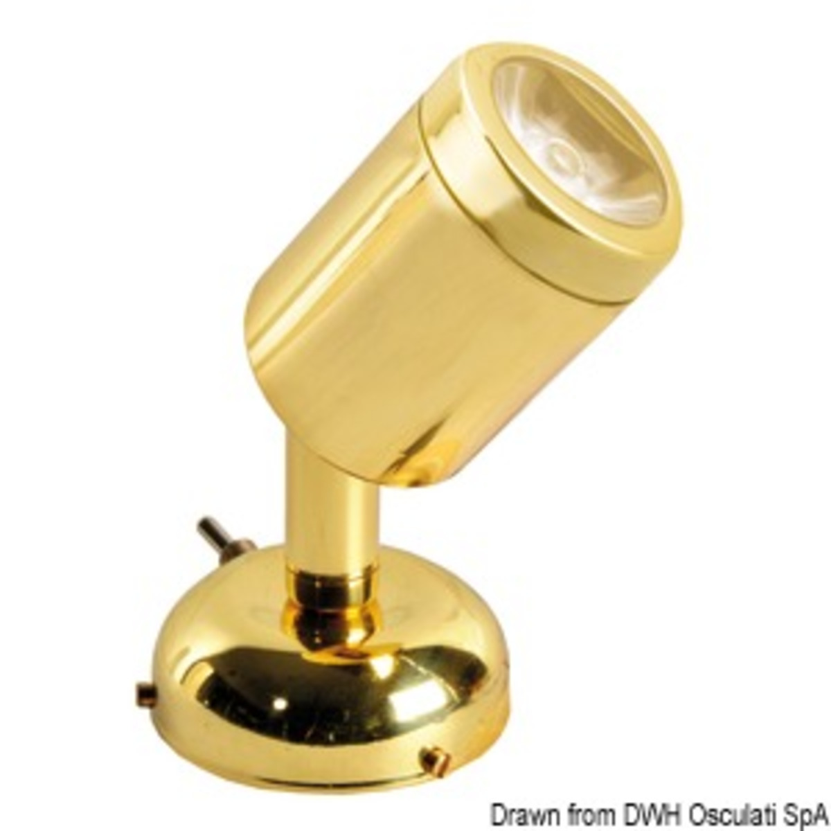 Osculati Led Spotlight - Articulated spotlight polished brass 1 x 3 W HD