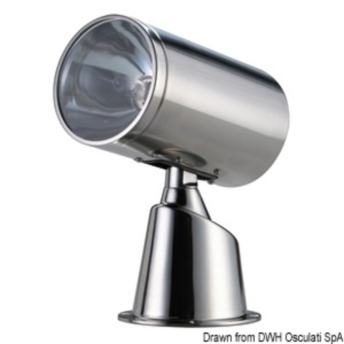 Osculati Classic Electrical Spot Light Made Of Stainless Steel - SS electrically controlled spotlight 12 V