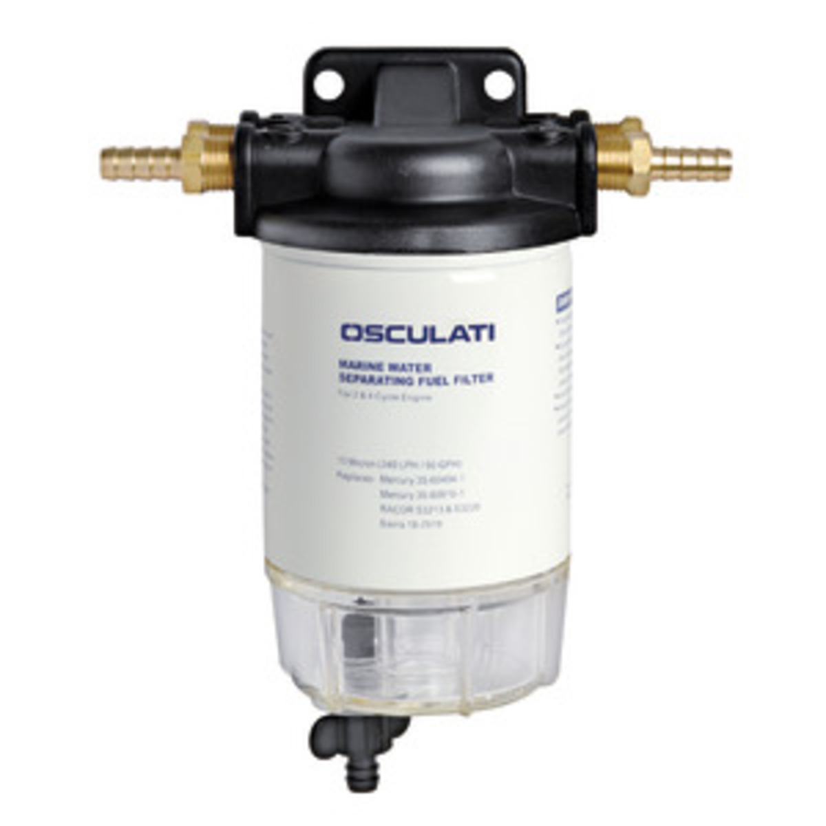 Osculati Universal Water/fuel Separating Filter - Separating filter f. petrol 192-410 l/h