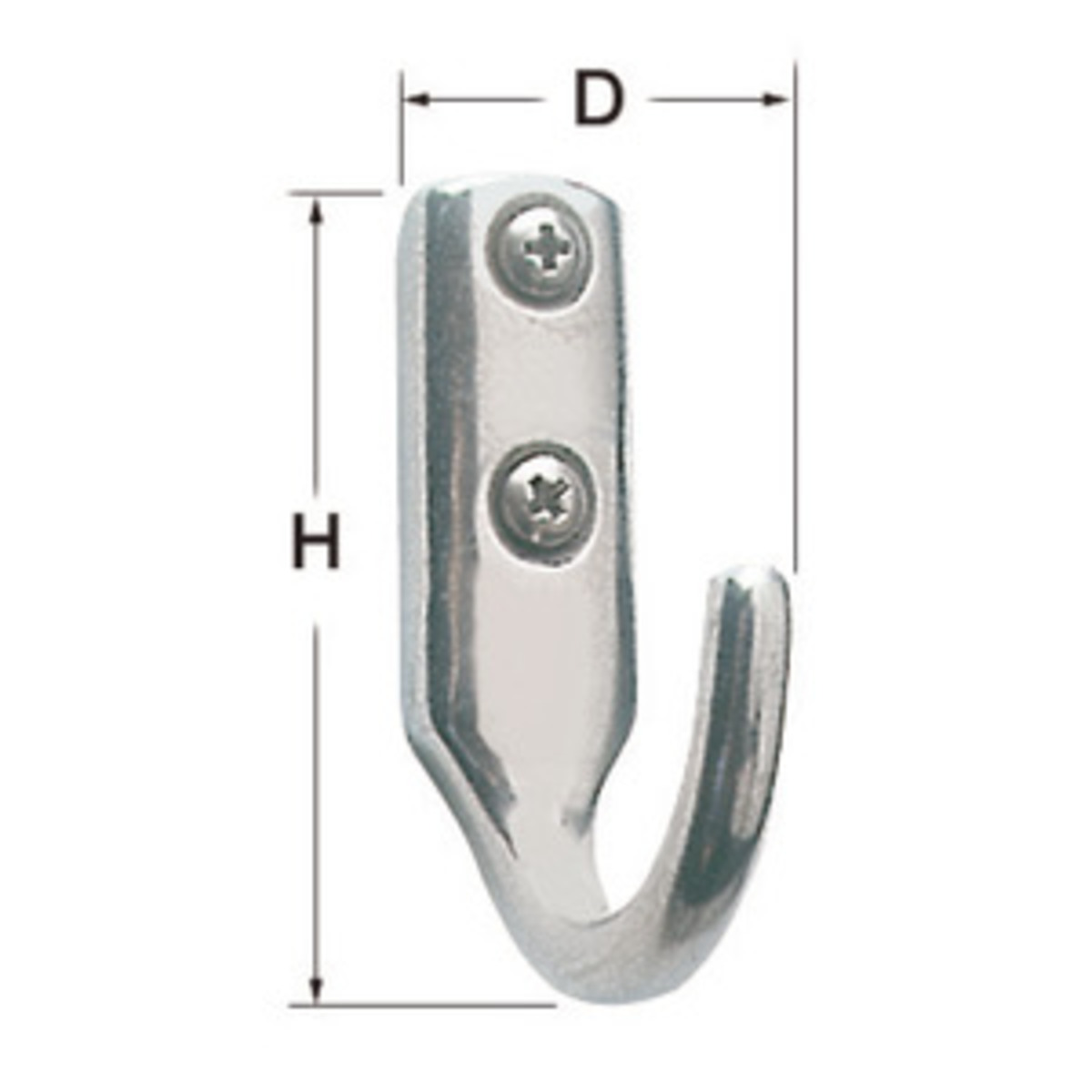 Osculati Aisi316 Stainless Steel Cast Hook - Polished SS hook 25x41 mm