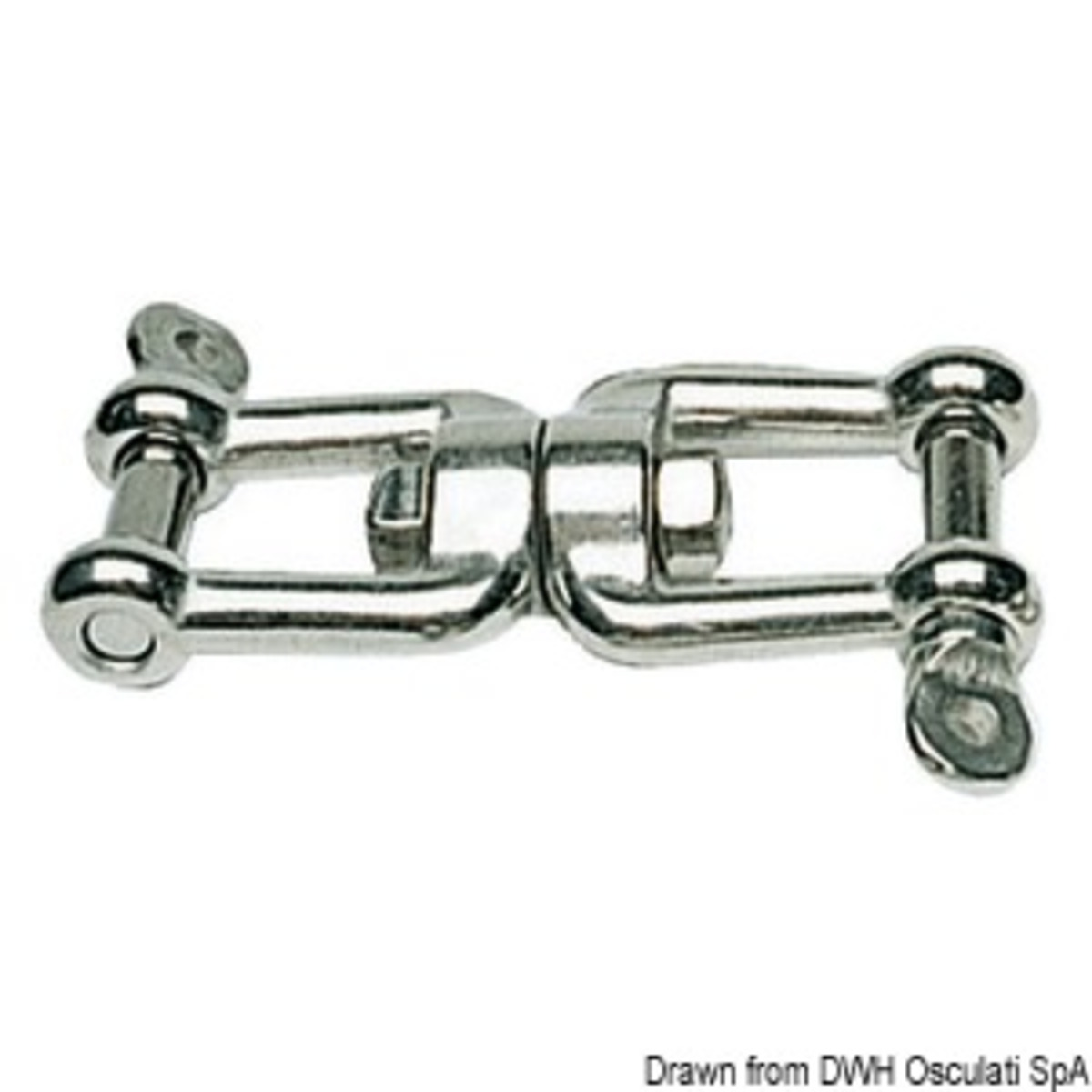 Osculati Mirror-polished Aisi 316 Stainless Steel Swivel - Shackle/shackle swivel AISI 316 16 mm