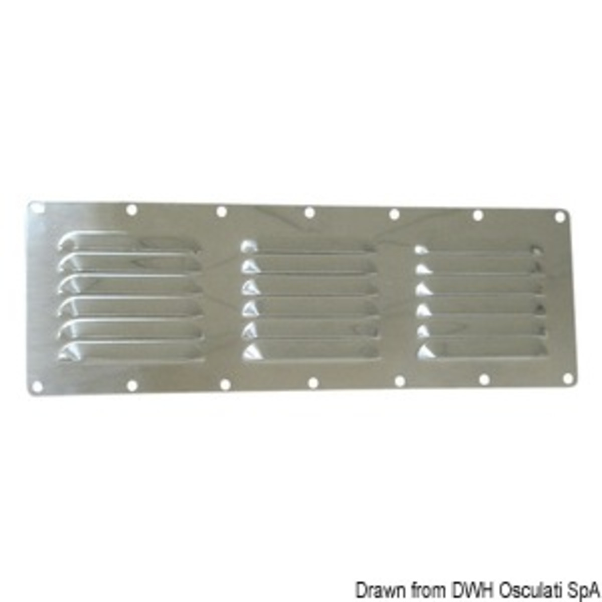 Grille de ventilation rectangulaire Osculati - Grille d'aération 115 x 127 mm + anti-moustique